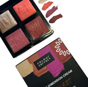 The Dimension cream palette (Classic / Sunset)